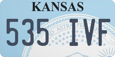 KS license plate 535IVF