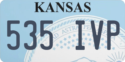 KS license plate 535IVP