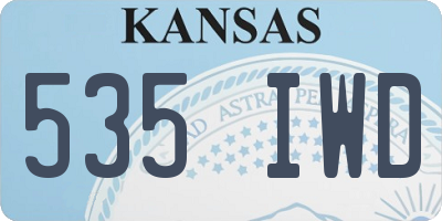 KS license plate 535IWD