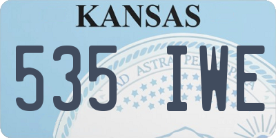 KS license plate 535IWE