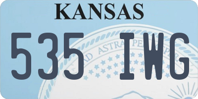 KS license plate 535IWG