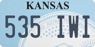 KS license plate 535IWI