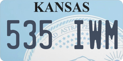 KS license plate 535IWM