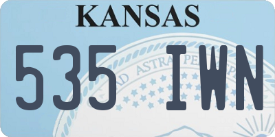 KS license plate 535IWN