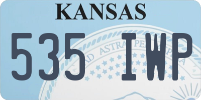KS license plate 535IWP