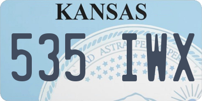 KS license plate 535IWX
