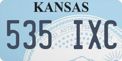KS license plate 535IXC