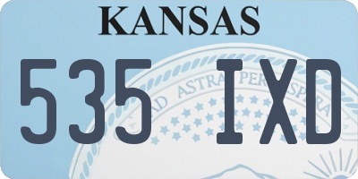 KS license plate 535IXD