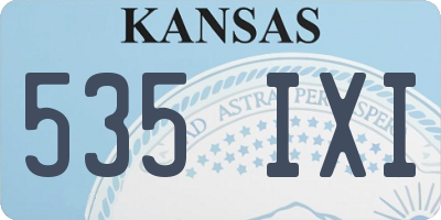 KS license plate 535IXI