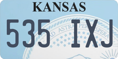 KS license plate 535IXJ