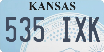 KS license plate 535IXK