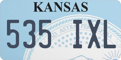 KS license plate 535IXL