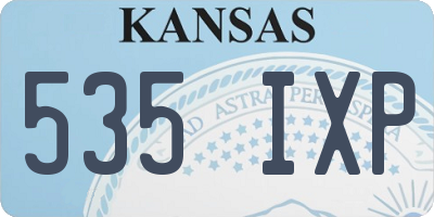 KS license plate 535IXP
