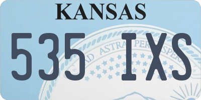 KS license plate 535IXS