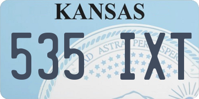 KS license plate 535IXT