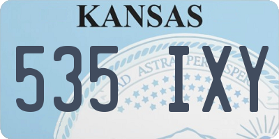 KS license plate 535IXY