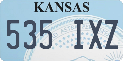 KS license plate 535IXZ
