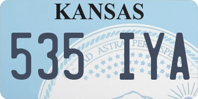 KS license plate 535IYA