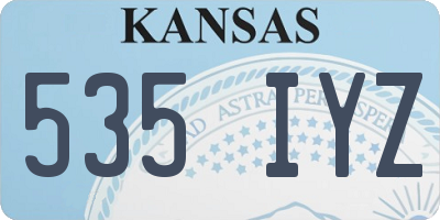 KS license plate 535IYZ