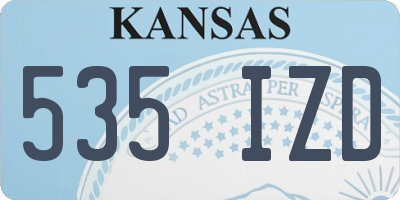 KS license plate 535IZD
