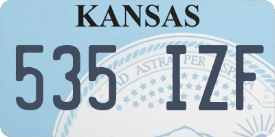 KS license plate 535IZF
