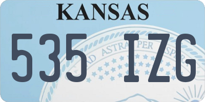 KS license plate 535IZG