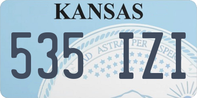 KS license plate 535IZI