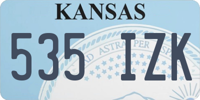 KS license plate 535IZK