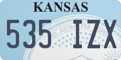 KS license plate 535IZX
