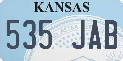 KS license plate 535JAB