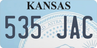 KS license plate 535JAC