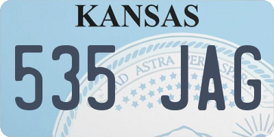 KS license plate 535JAG