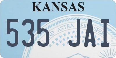 KS license plate 535JAI