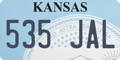 KS license plate 535JAL