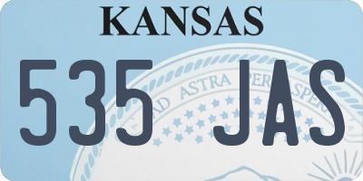 KS license plate 535JAS