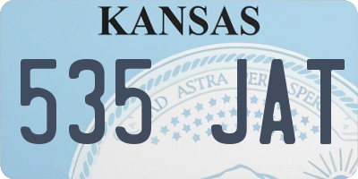 KS license plate 535JAT