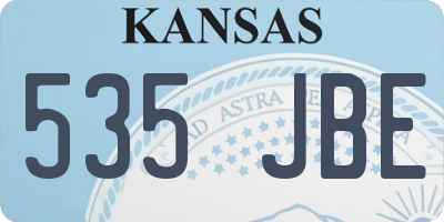 KS license plate 535JBE