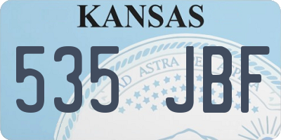 KS license plate 535JBF