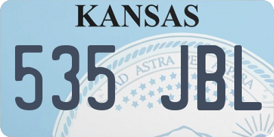 KS license plate 535JBL