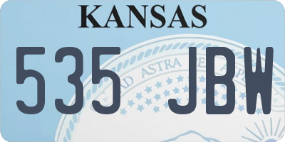 KS license plate 535JBW