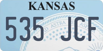 KS license plate 535JCF
