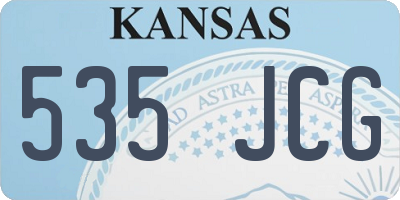 KS license plate 535JCG