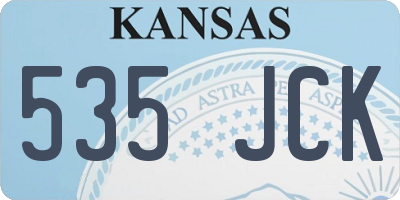 KS license plate 535JCK