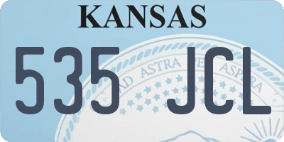 KS license plate 535JCL