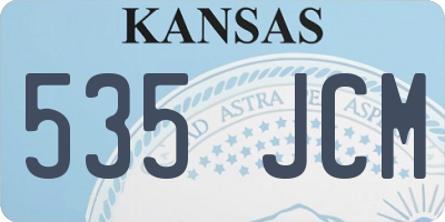 KS license plate 535JCM