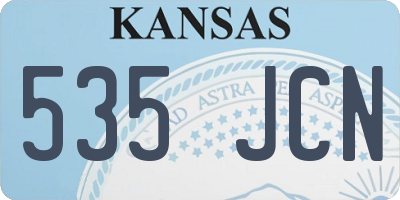 KS license plate 535JCN