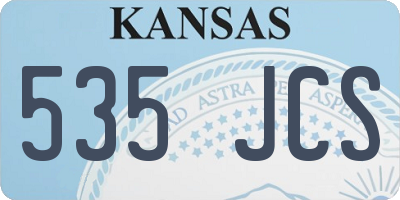 KS license plate 535JCS