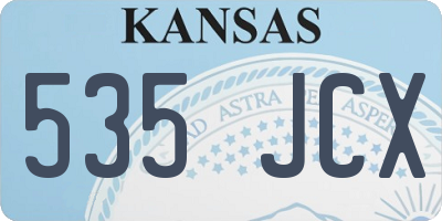 KS license plate 535JCX