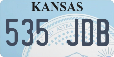 KS license plate 535JDB