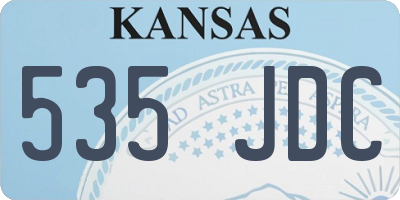 KS license plate 535JDC